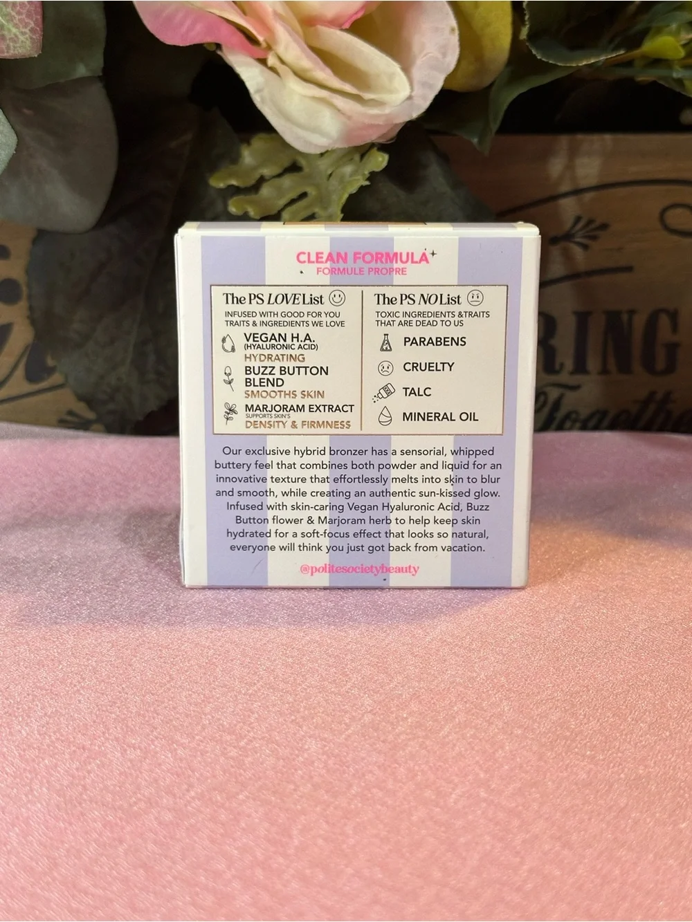 Polite Society Cabana Club Blurring Bronzer - Pink & Cream